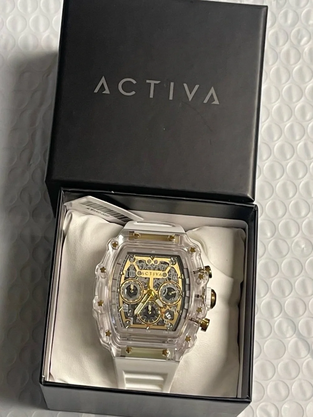 Activa Fury X Invicta Men's Watch w/ Skeleton Dial - 44.3mm, White (ACW2305-004)
